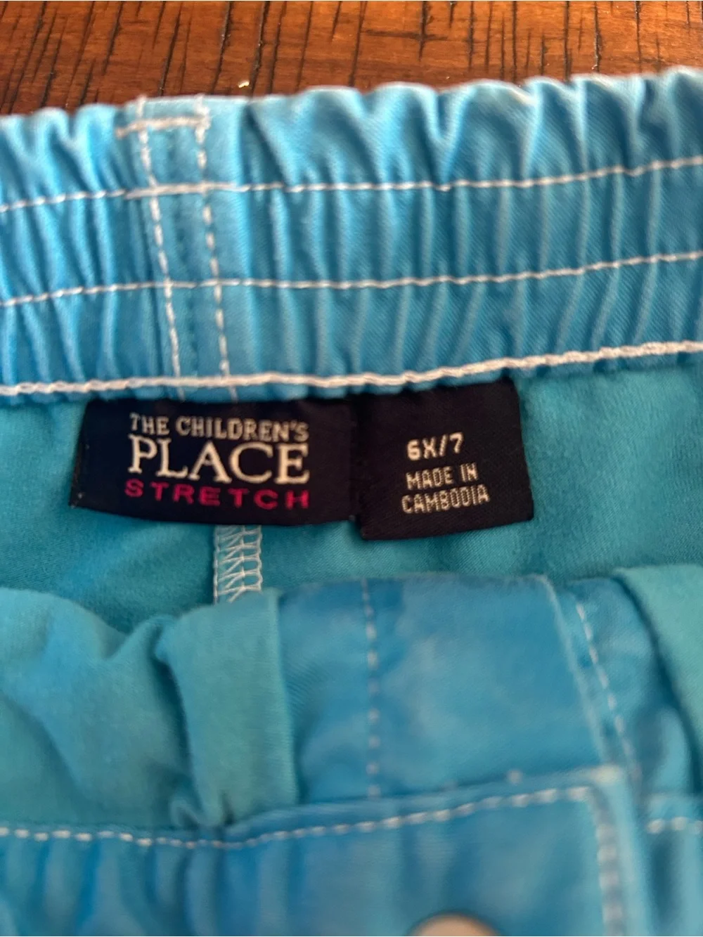 The Children's Place Bright Turquoise Denim A-Line Skirt